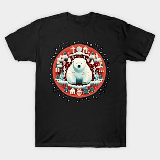 Polar Bear in Ornament, Love Bears T-Shirt